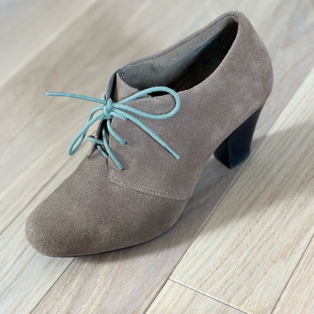 CLARKS Suede Lace Up Ankle Boots
